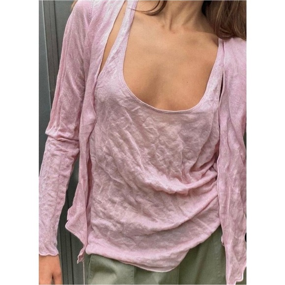 ZARA WRINKLE LOOK FINE KNIT TOP - Picture 6 of 14